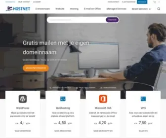 Hostnet.nl(Bij Hostnet vind je alles voor jouw online succes) Screenshot