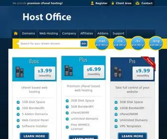 Hostoffice.pro(Professional Web Hosting for Texas and the USA) Screenshot