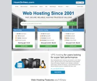 Hostonnet.com(Unlimited Domain Reseller Plan) Screenshot
