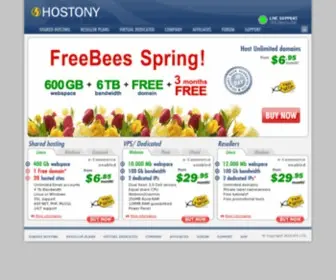 Hostony.com(True multiple domain hosting) Screenshot