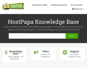 Hostpapasupport.com(HostPapa Knowledge Base) Screenshot