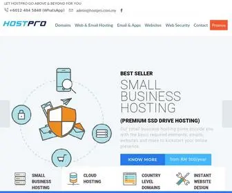 Hostpro.com.my(Malaysia Web Hosting) Screenshot