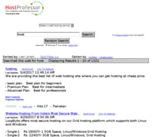 Hostprofessor.com(Since 2005) Screenshot