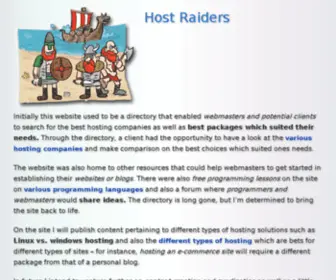 Hostraiders.com(Web Hosting Directory) Screenshot