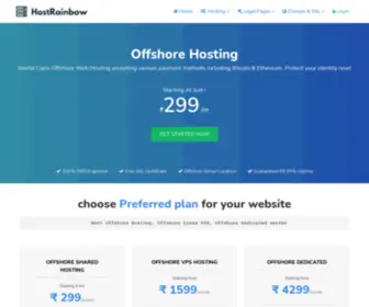 Hostrainbow.com(Best & Cheap Offshore & Shared Hosting Provider In India) Screenshot