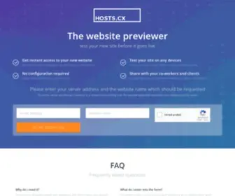 Hosts.cx(The website previewer) Screenshot