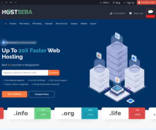 Hostseba.com(Domain and Best Hosting Provider in Bangladesh) Screenshot