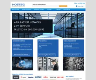 Hostsg.com(Web Hosting Singapore) Screenshot