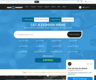 Hostthewebsite.com(Host The Website) Screenshot