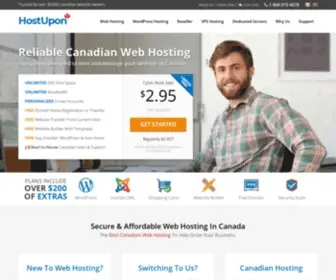 Hostupon.ca(Canadian Web Hosting with 24/7 Support) Screenshot