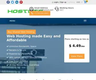 Hostuts.com(Universal Technology Solutions Web Services) Screenshot