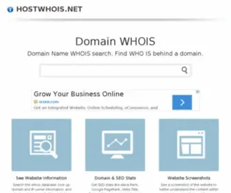 HostWhois.net(Whois search) Screenshot