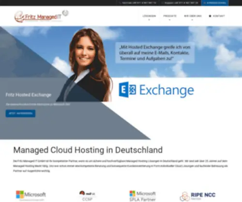 Hostwin.de(Fritz Managed IT GmbH) Screenshot