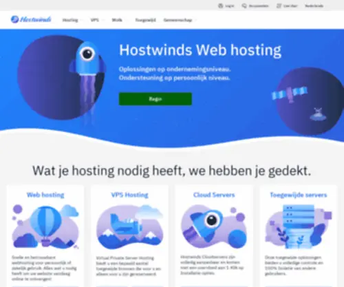 Hostwinds.nl(Klantgerichte webhostingoplossingen) Screenshot