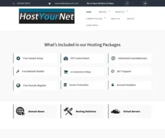 Hostyournet.co.uk(Hosting Services) Screenshot