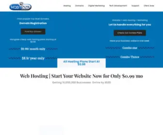 Hostziza.com(Web Hosting) Screenshot