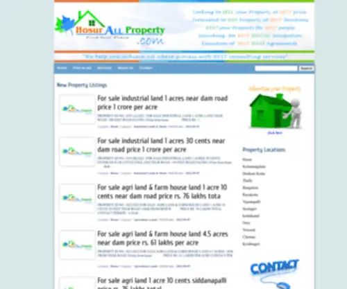 Hosurallproperty.com(Home Page Title) Screenshot