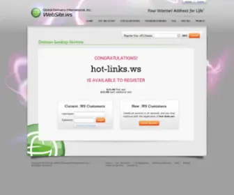 Hot-Links.ws(Your Internet Address For Life) Screenshot