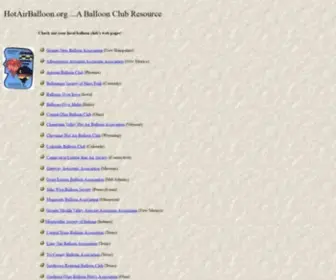 Hotairballoon.org(A Balloon Club Resource) Screenshot