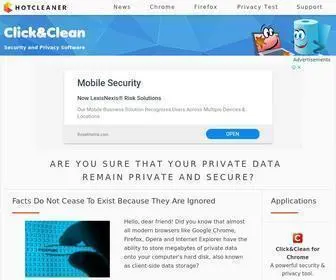 Hotcleaner.com(Security and Privacy Software) Screenshot