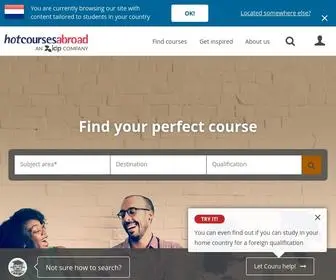 Hotcoursesabroad.com(International study options platform) Screenshot
