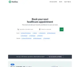 Hotdoc.com.au(Find a Doctor) Screenshot
