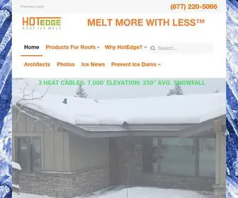 Hotedge.com(Roof Ice Melt Systems That Stop Roof Ice Dams) Screenshot