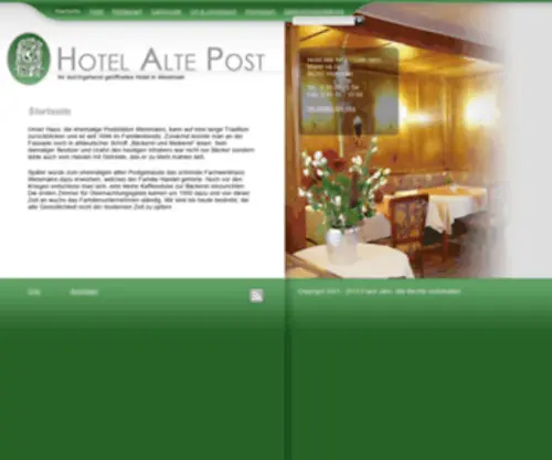 Hotel-Altepost.de(Startseite Hotel Alte Post) Screenshot