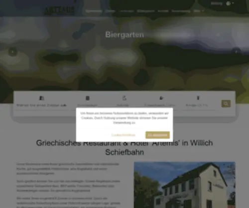 Hotel-Artemis.de(Griechisches Restaurant & Hotel 'Artemis' in Willich Schiefbahn) Screenshot