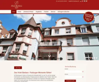 Hotel-Barbara.de(Hotels Freiburg) Screenshot