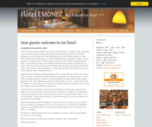 Hotel-Emonec.com(Hotel EMONEC) Screenshot