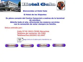 Hotel-Gala.com.ar(Bienvenidos al Hotel Gala) Screenshot