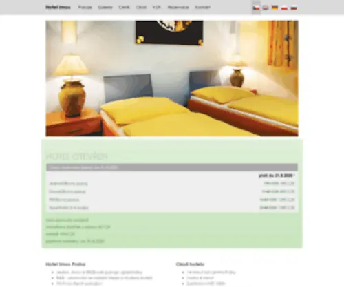 Hotel-Imos.com(Hotel Imos Praha) Screenshot