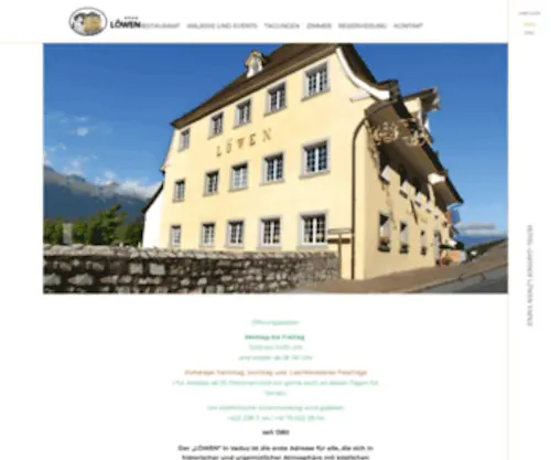 Hotel-Loewen.li(Hotel-Gasthof Löwen Vaduz Fürstentum Liechtenstein) Screenshot