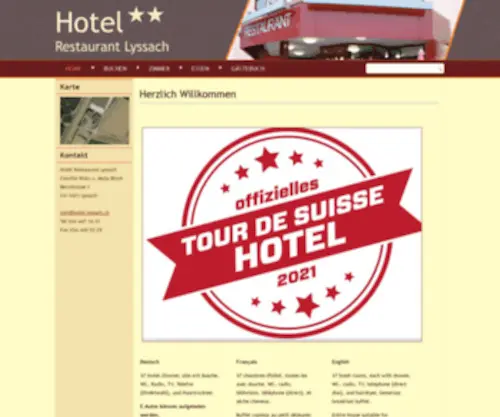 Hotel-LYssach.ch(Hotel & Restaurant) Screenshot