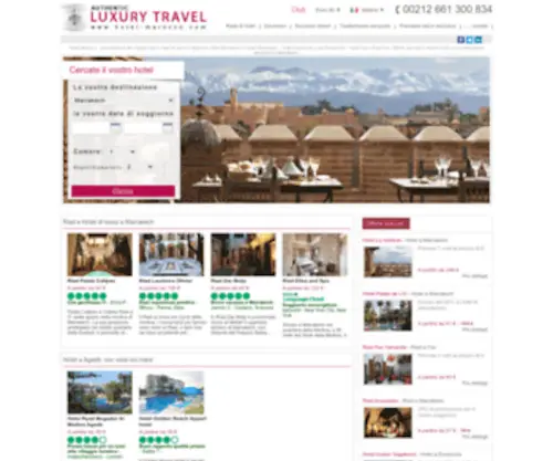 Hotel-Marocco.com(Offerte di vacanze in Marocco in hotel di lusso 5 stelle) Screenshot