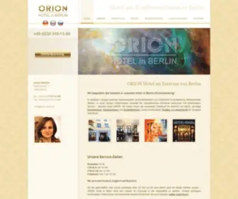 Hotel-Orion.de(Orion Hotel in Berlin am Kurfürstendamm) Screenshot