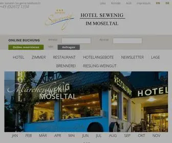 Hotel-Sewenig.de(Hotel Sewenig in Müden direkt an der Mosel) Screenshot