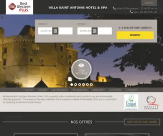 Hotel-Villa-Saint-Antoine.com(Hôtel Restaurant à Clisson près de Nantes) Screenshot