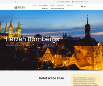 Hotel-Wilde-Rose.de(Hotel-Restaurant Wilde Rose Bamberg) Screenshot