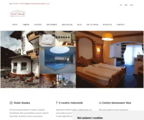 Hotelalaskavaldifassa.com(Hotel Alaska Campitello di Fassa soggiorno estate inverno 2023 Trentino) Screenshot