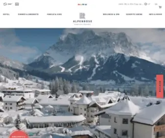 Hotelalpenrose.at(Familux Resort Alpenrose in der Tiroler Zugspitz Arena) Screenshot