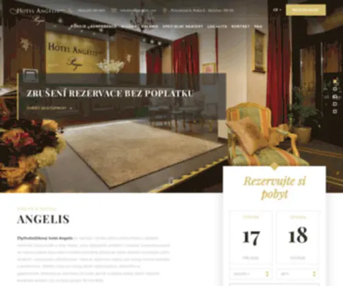 Hotelangelis.com(Ubytování v Praze) Screenshot
