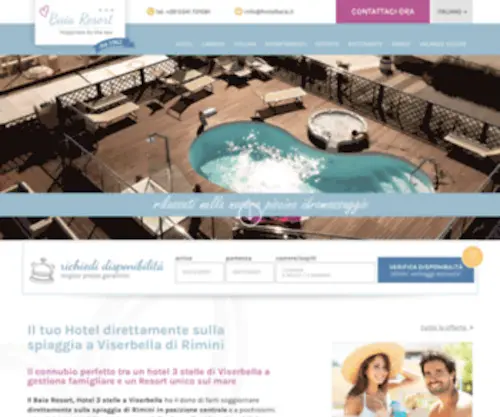 Hotelbaia.it(Hotel 3 stelle a Viserbella di Rimini sul mare) Screenshot