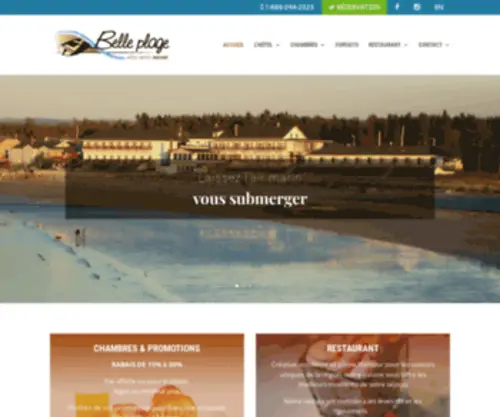 Hotelbelleplage.com(Gaspésie) Screenshot
