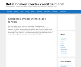 Hotelboekenzondercreditcard.com(Hotelboekenzondercreditcard) Screenshot