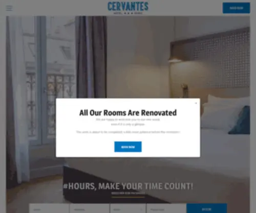 Hotelcervantesparis.com(HappyCulture Hotel Cervantes) Screenshot