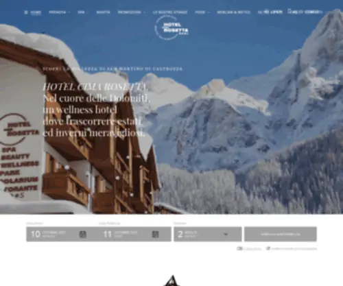 Hotelcimarosetta.it(Hotel Wellness con Spa Dolomiti in centro a San Martino di Castrozza) Screenshot