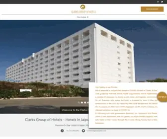 Hotelclarks.com(Clarks Group of Hotels) Screenshot