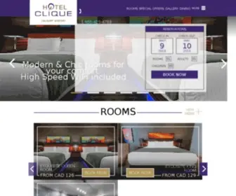 Hotelclique.ca(Hotel Clique Calgary Airport) Screenshot